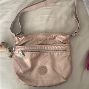 Kipling crossbody bag rose gold